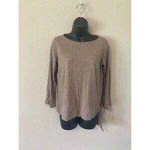 J.Jill Pure Jill Top Womens Size XS Tie Side Brown